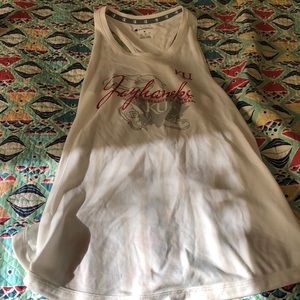 KU Jayhawks White Tank Top📝